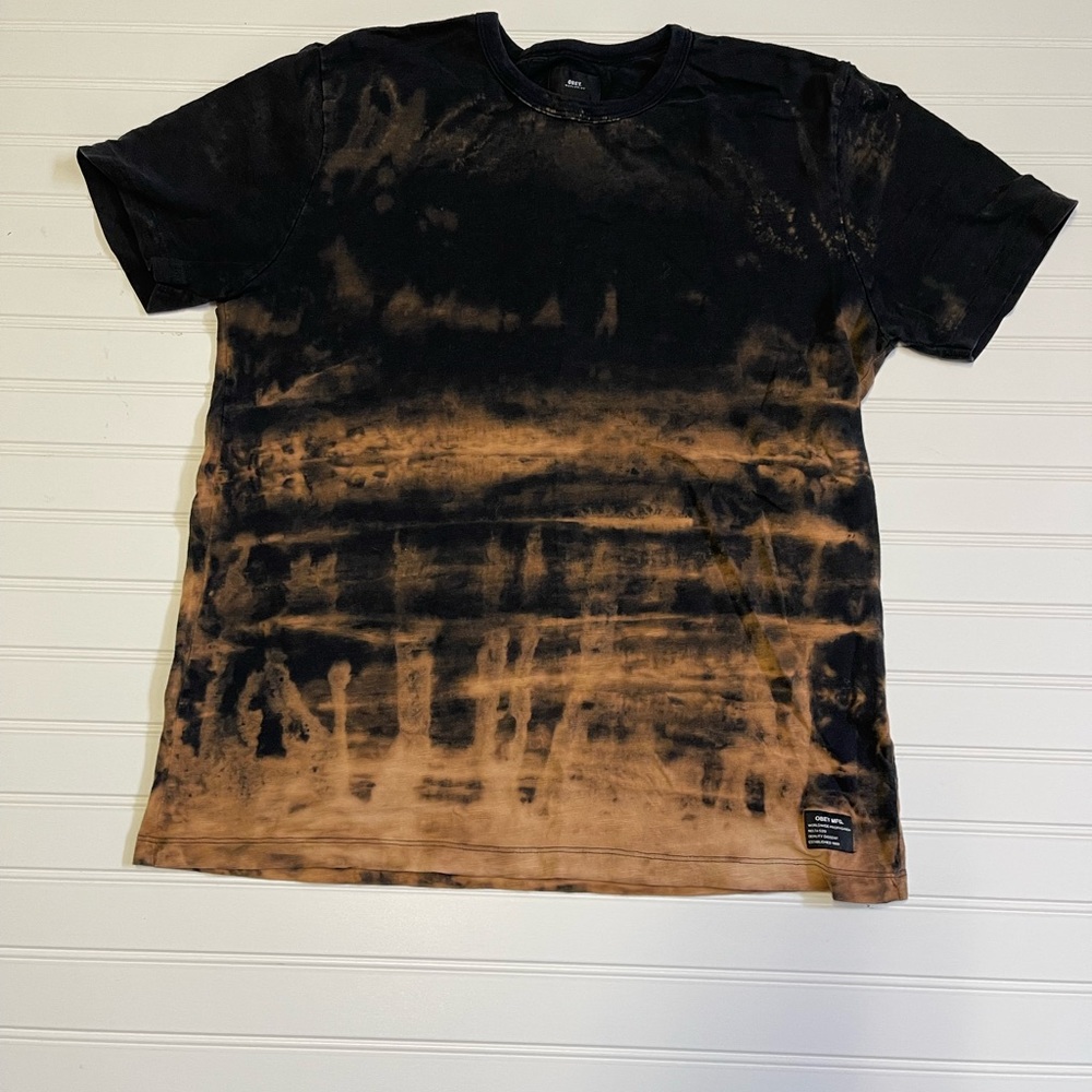 Obey Mens Medium T-shirt Tye dye/ bleach dye